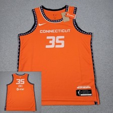 Connecticut Sun Jersey Women XL Orange Nike Explorer Edition Jonquel Jones New