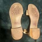 LATIGO Tana 9.5 M Gold and Beige Low Heel Sandal with Ankle Strap & Embroidery — photo 3