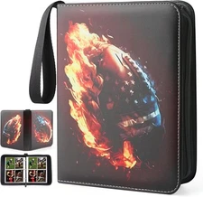 Card Binder 4-Pockets, 400 Pockets Card Holder, Football Trading Cards,Display C