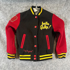 Disney Store Mickey Mouse Pluto Letterman Jacket Toddler Boys 2T Black Red Snap
