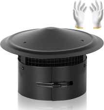 8 Inch round Chimney Cap, 304 Stainless Steel Cone Top Roof Rain with Screen, Fi