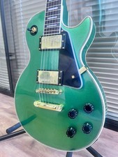 LP Custom Green Sparkle Electric Guitar Gold Hardware Fixed Bridge Ship US