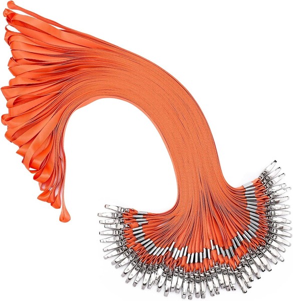 SchlüSselband 50 StüCk UmhäNgeband Drehbarer Metallclip FüR Ausweise Karten-image