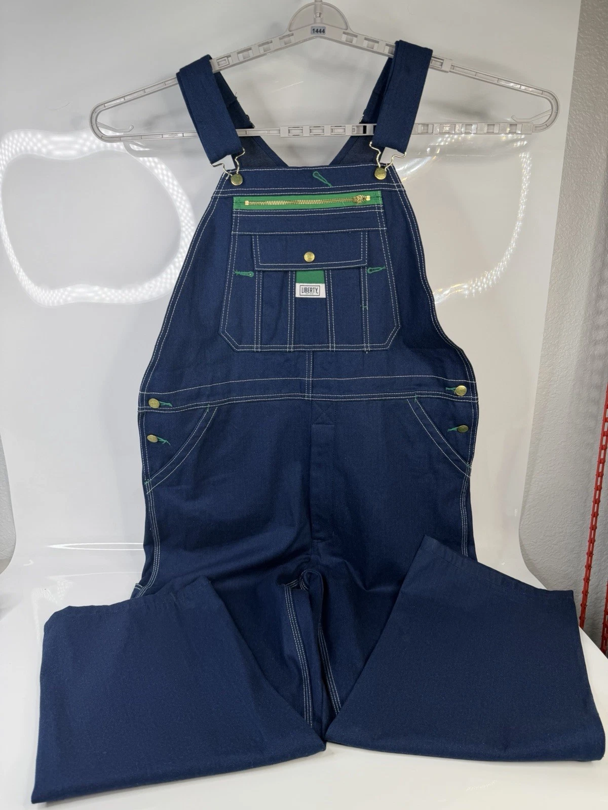 Liberty Denim Bib Overalls Mens 38x32 Blue Workwear Carpenter NWOT Classic