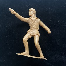 1964 Louis Marx Plastic Frontiersman Figure 6" Base Pistol Broken.
