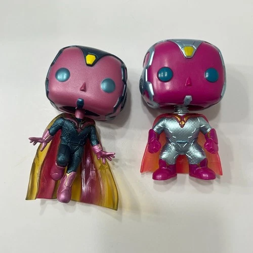 Funko Pop! Vinyl: Marvel Vision Hot Topic Exclusive #307 Vision #71 Lot (2) OOB