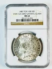 1887 Morgan Silver Dollar NGC MS-62 VAM-12A DDO GATOR & CLASH