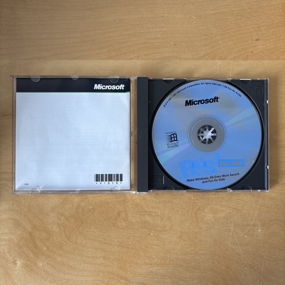 Microsoft Cd Rom Ebay Microsoft PLUS! For kids Windows 95 PC CD-ROM with case and instruction ...