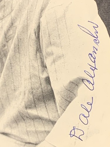 DALE ALEXANDER SIGNED B/W PHOTO AL 1932 BATTING CHAMP .331 Career Av TIGERS PSA - Picture 2 of 4