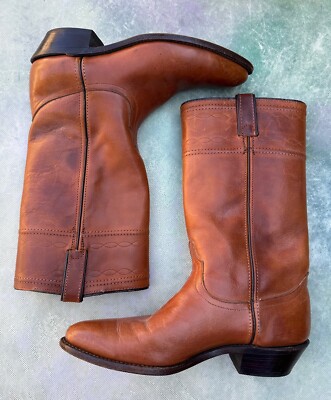 Vintage Code West Women's Brown Western Leather Boots Size 8.5 D