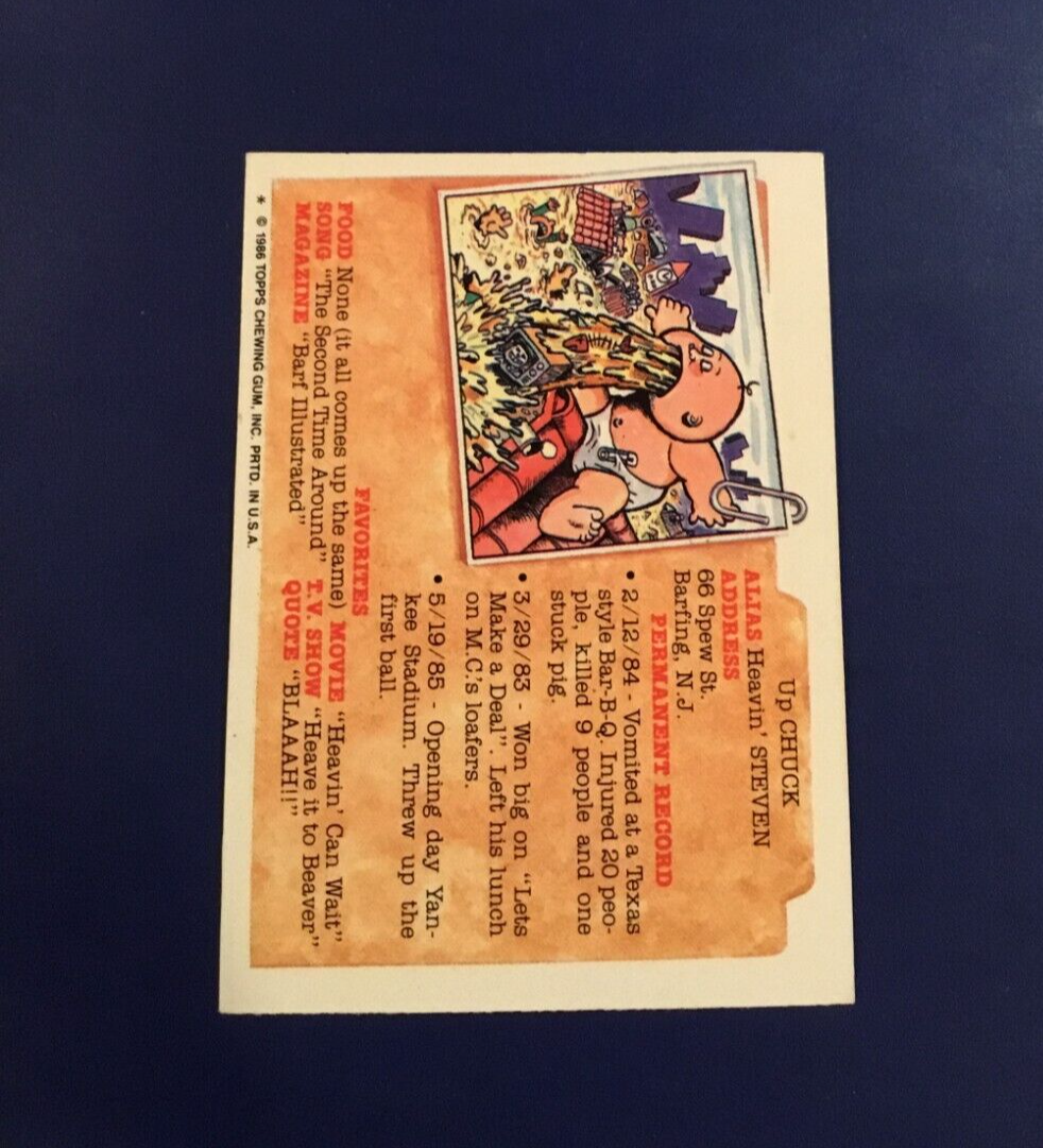 1986 Topps Garbage Pail Kids # 189a BRENDA BLENDER Series 5