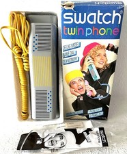 Vintage 1989 Swatch Twin Phone Deluxe Model "Morse Code" XA101 in Box