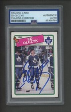 Eddie Olczyk 1988-89 Topps #125 Maple Leafs PSA/DNA Encased Autograph