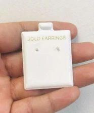 Babies/Infants/Women 10k Yellow Gold CZ Earrings 2mm Stud/Aretes de bebe y mujer