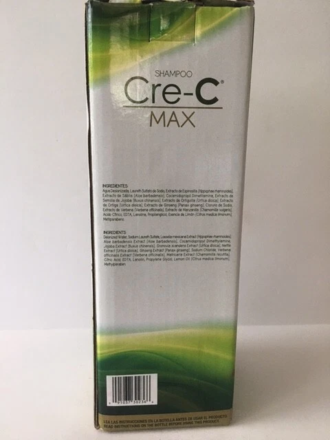 Champú nutritivo espesante voluminizador Cre-C Max para la pérdida del cabello 8,46 oz, nuevo Foto 3 de 4