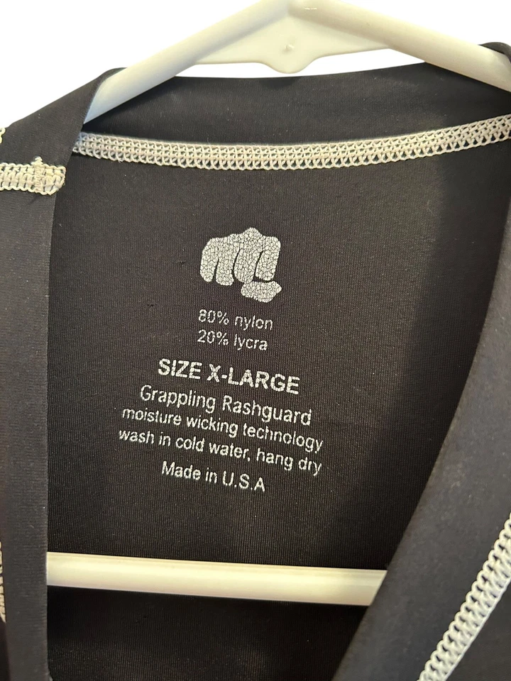 Ropa de combate MMA agarre protector contra erupciones XL para hombre Y2K 80 % nailon 20 % lycra Foto 3 de 4