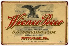 Yuengling Weiner Beer Vintage Look Reproduction Metal Sign 8 x 12