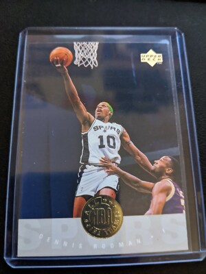 1995-96 Upper Deck Dennis Rodman Electric Gold All-NBA Bulls Spurs #176 Rare