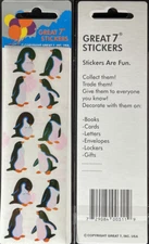12 packages of Pearly Penguin Stickers, "Great 7" Sticker Designs, PMP4201