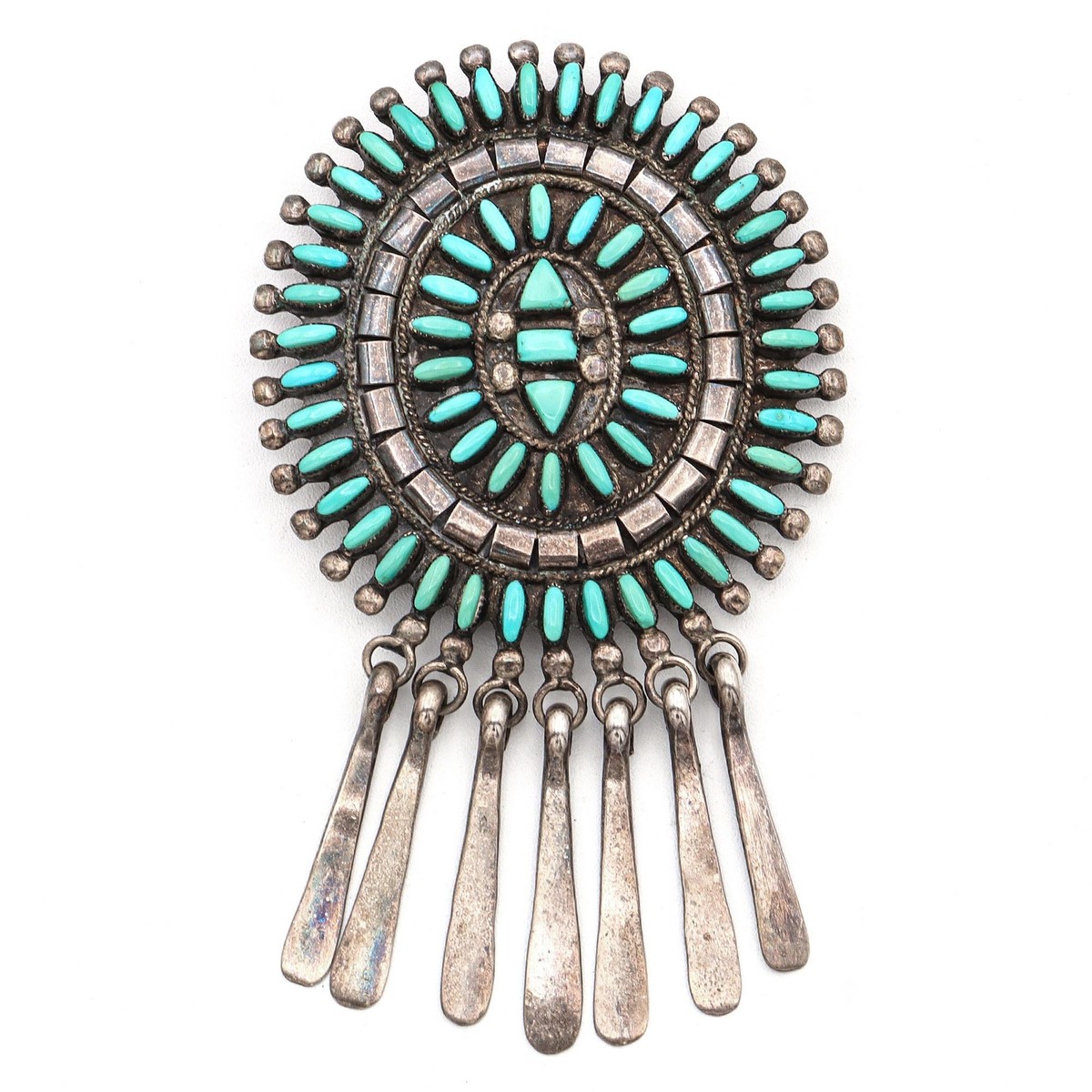Turquoise Needle Point Pendant & Brooch（Zuni Needle Point Pin 