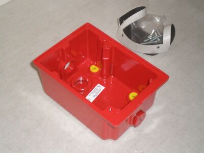 New! Edwards 897B-006 Red Weatherproof Electrical Box 