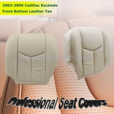 For 2003 2004 2005 2006 Cadillac Escalade Driver+Passenger Bottom Seat Cover Tan