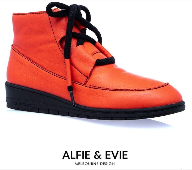 Alfie and Evie Volume soft leather zip tie up boots Alfie \u0026 Evie Volume  Fire red | eBay Australia