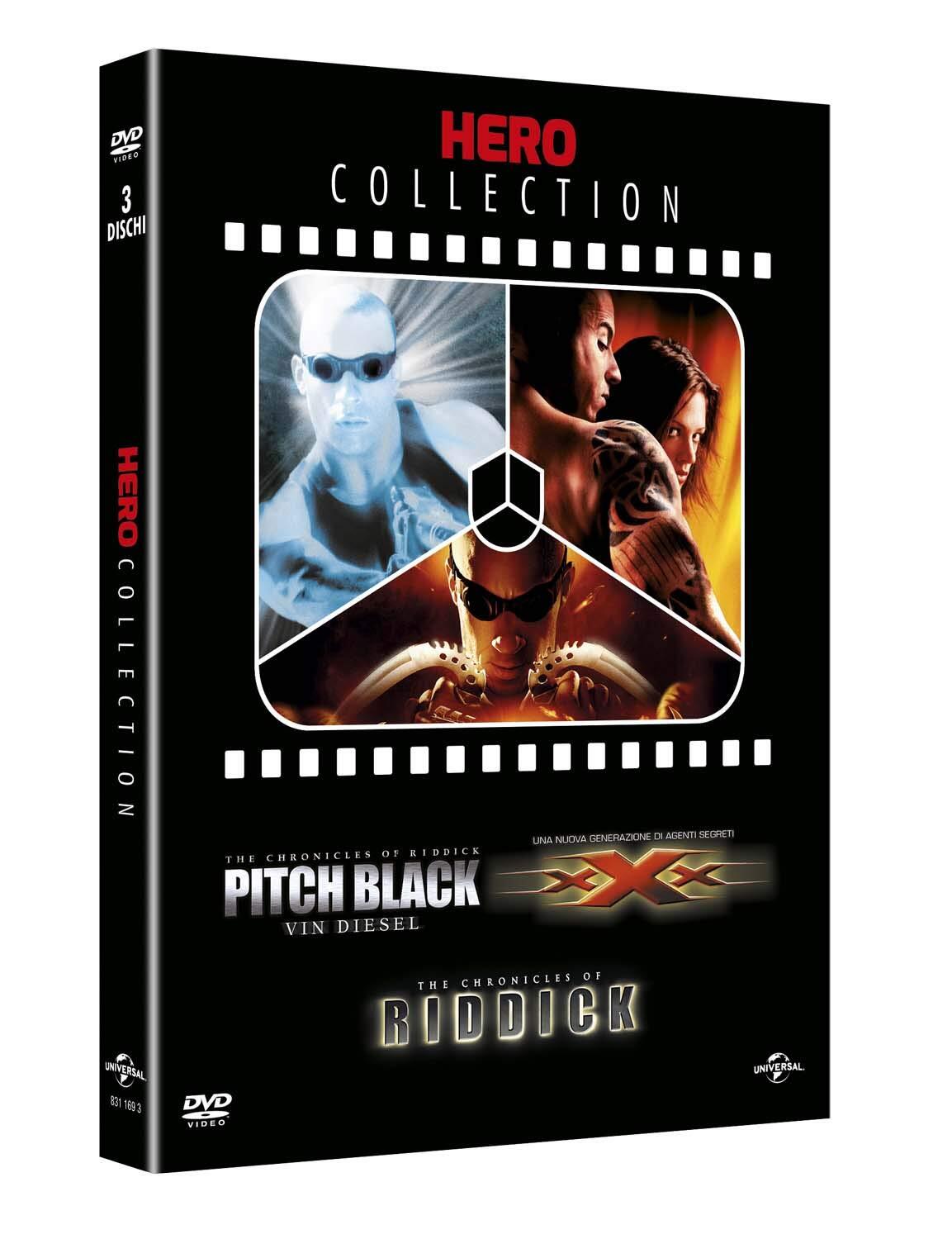 HERO COLLECTION  3 DVD   PITCH BLACK - XXX - THE CHRONI