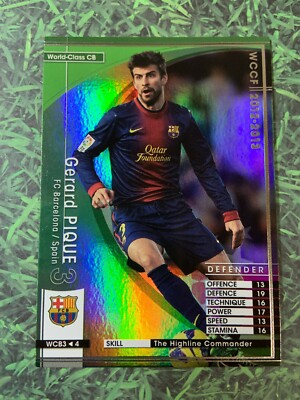 Panini WCCF 2012-13 Gerard Pique FC Barcelona Refractor Socer card