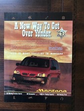 1998 Original Print Ad Pontiac Trans Sport Montana Suv