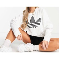Adidas Oversized Cropped Sweatshirt, Size Medium, NWT