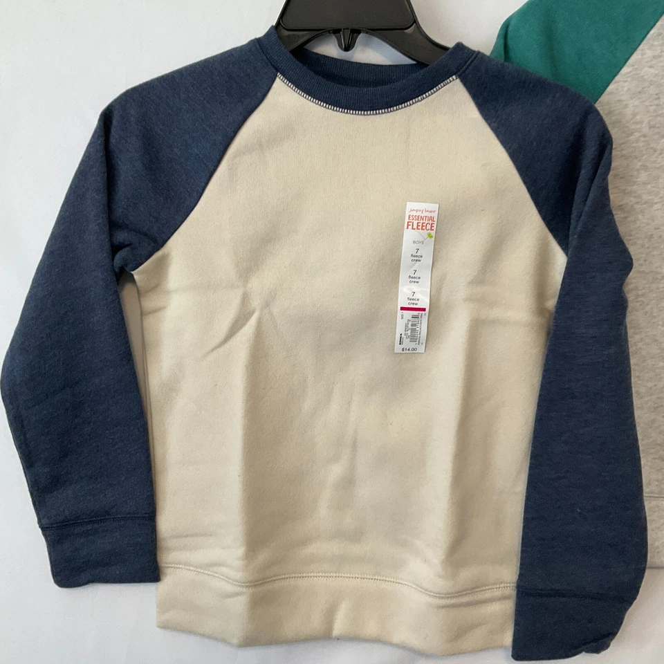 Top polar esencial Jumping Beans para niños talla 7 manga larga 2 camisas multicolor Foto 2 de 4