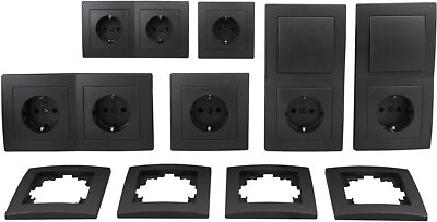 Schalter und Steckdosen Set McPower Flair Standard 20-teilig, anthrazit