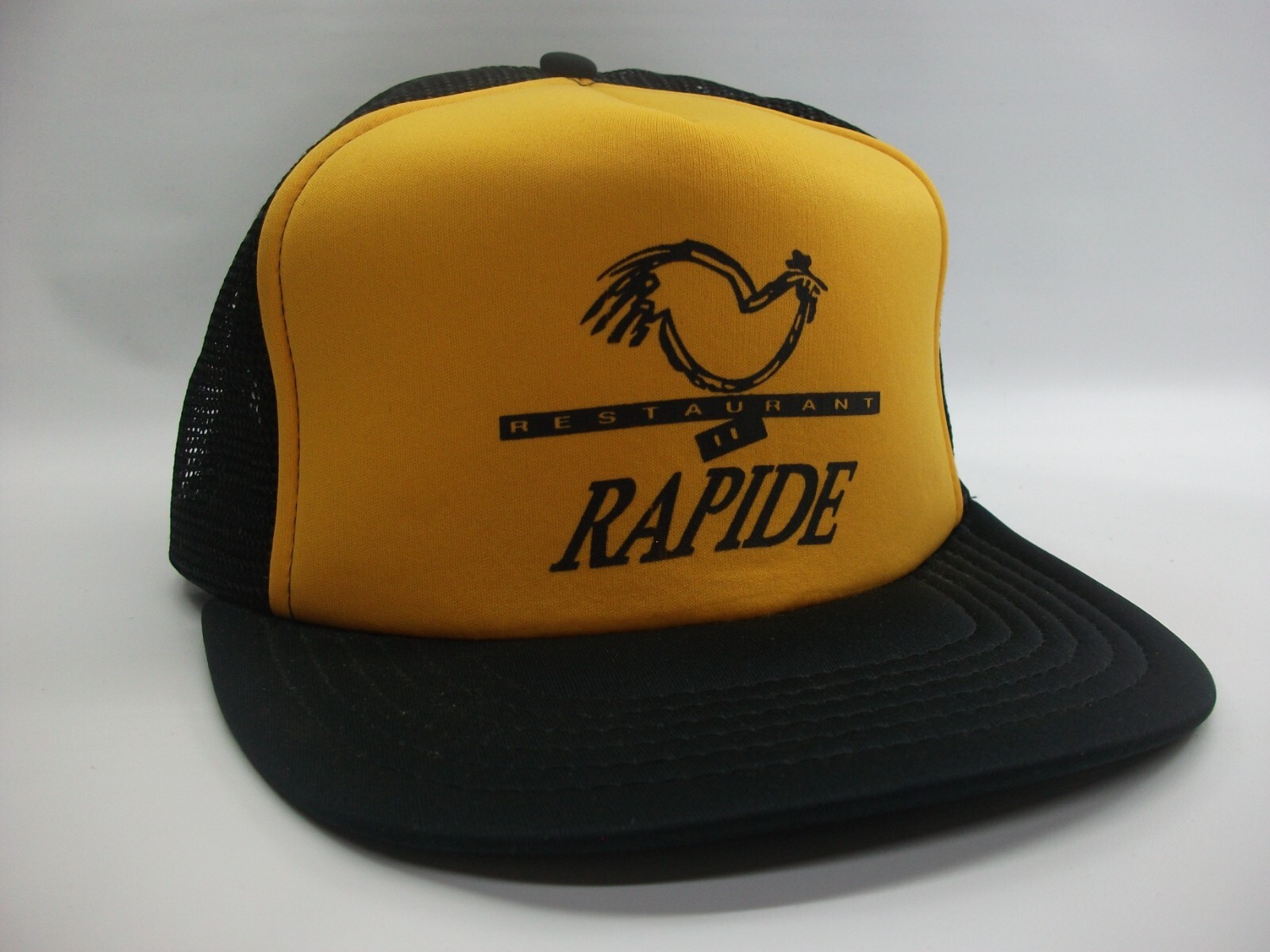 Restaurant Rapide French Francais Hat Vintage Black Y… Gem