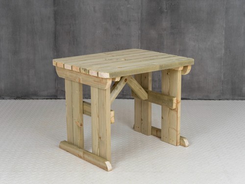 Picnic Table Hollies Rounded Wooden Outdoor Garden Furniture Heavy Duty - Picture 11 of 67