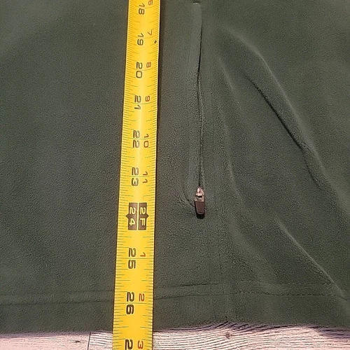 L.L. Bean Jacket Adult Large Green Fleece Full Zip Mock Neck Long Sleeve Mens image 10