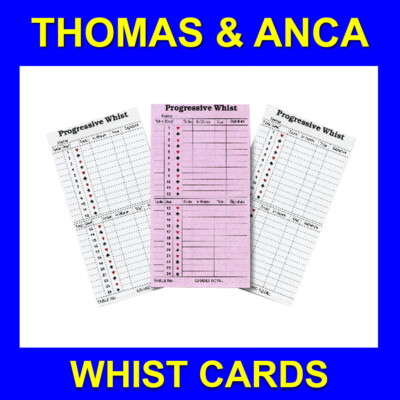 Whist Score Cards Progressive Whist Kartenspiel 1000 Stück