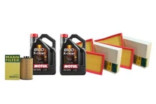 Motul + OEM Engine Oil Change Kit (5W-40) (10 Liter) (X-Clean 8100)