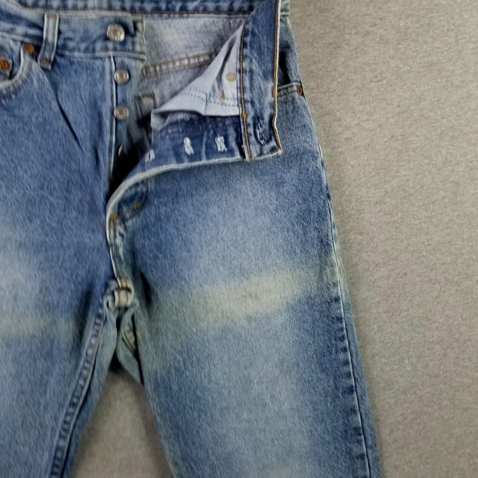 VINTAGE Gap Jeans 30x30 USA MADE Button Fly Patina 80s 90s Stone Wash Cowboy - Image 4 of 4