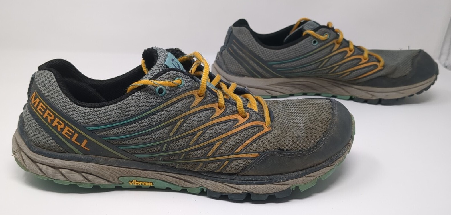 MERRELL Scarpe da trail Merrel donna accesso a piedi nudi running grigio arancione taglia 8 5 J01622