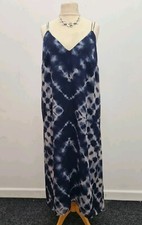 V BY VERY ladies Blue mix stretch Strappy maxi dress  Beach UK 16
