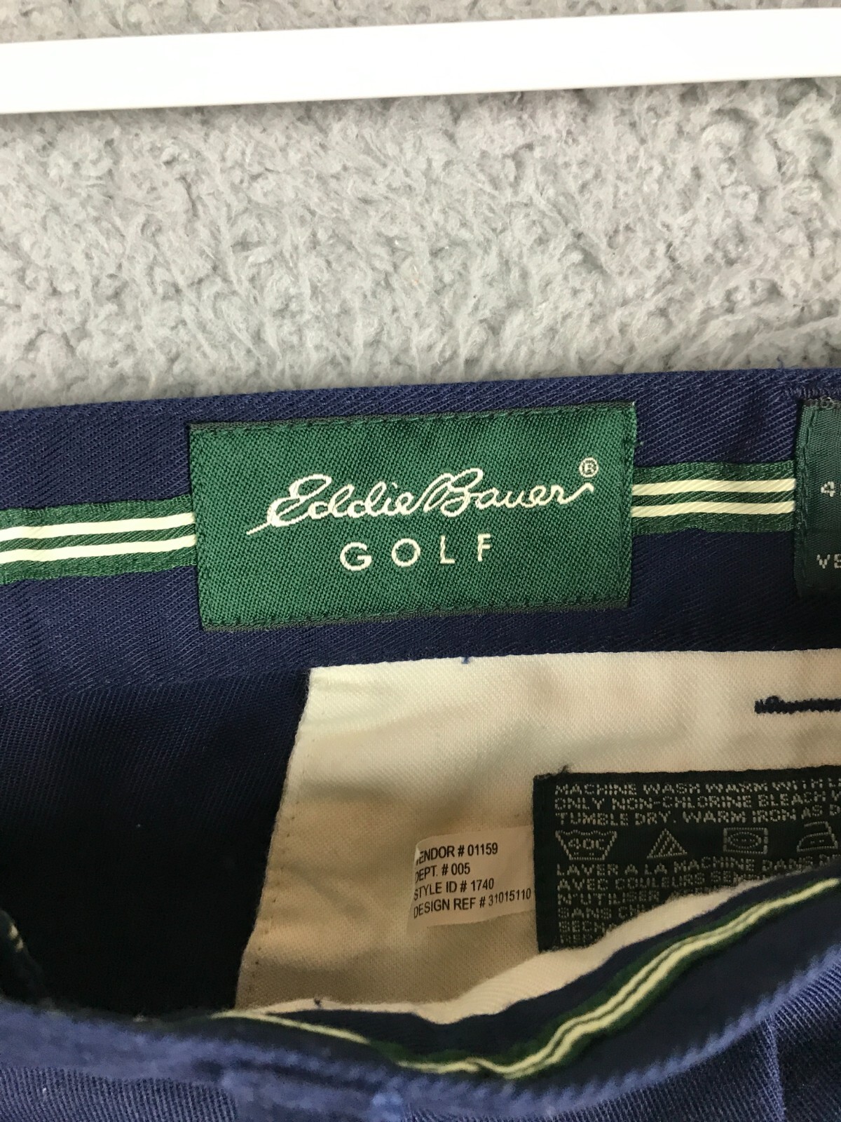Eddie Bauer Golf Mens Pleated Blue Shorts Size 33 32x8 image 9