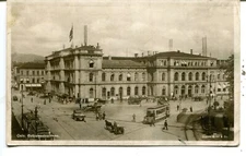 Norway Norge Oslo Østbanestasjon Railway Railroad Station  Tram Tramway 1929 PPC