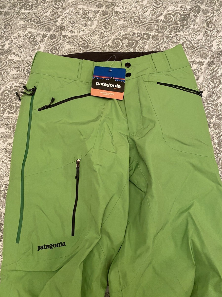 Green Patagonia Gore-Tex Powder Bowl Ski Snow Pants Men's Green Patagonia Gore-Tex Powder Bowl Ski Snow Pants Men's