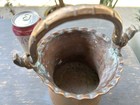 Vintage Solid Hammered Copper Pot Bucket Crock~Swing Brass Handle~French Country — photo 3
