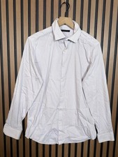 Theory Dress Shirt 15.5 / 32-33 Mens Long Sleeve Button Front Collared Striped