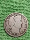 1912 D Barber Half Dollar 90% Silver Coin