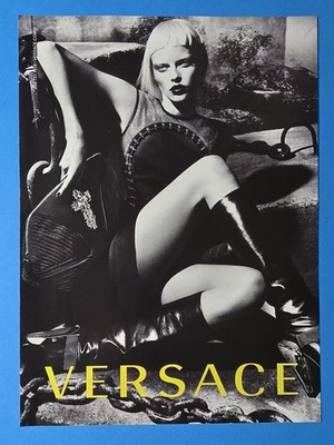 High Heels Versace BOOTS  Shoes Magazine Print Ad   Fashion Legs