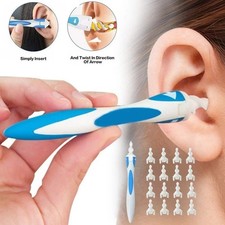 Smart Swab The Original Safe Spiral Ear Wax Remover Kit with 16 Replaceable Tips