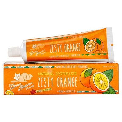 Green Beaver Natural Toothpaste Zesty Orange, 2.5 fl oz